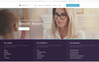 "Deep Mind - Psychology Clinic" Responsive WordPress thema №67951