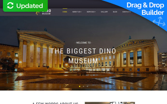 Plantilla Moto CMS 3 "Dino - Natural Science Museum" #68011