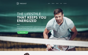 ProShot - Tennis Club Moto CMS HTML Template