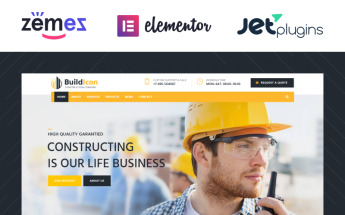 Reszponzív BuildIcon - Construction Company WordPress sablon 68099