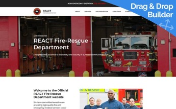Moto CMS 3 Template namens "Fire Department Premium" #68195