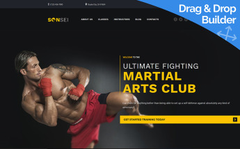 Moto CMS 3 Template namens "Sensei - Martial Arts Club" #68176
