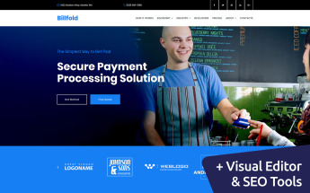 Billfold - Credit Card Processing Premium Moto CMS 3 Template