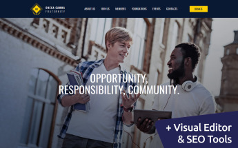 College Fraternity Moto CMS 3 Template