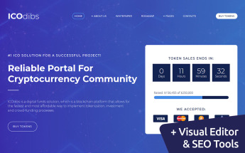 ICOdibs - Cryptocurrency Premium Moto CMS 3 Template