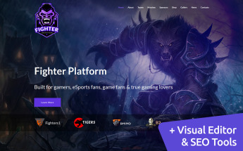 Plantilla Moto CMS 3 "Online Gaming Tournaments" #68215