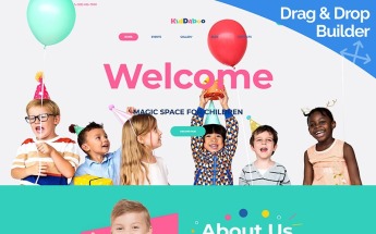 Responsywny szablon Moto CMS 3 Kiddaboo - Kid Parties Services #68253