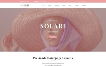 Responsywny szablon strony www Solari - Beauty Salon HTML5 #68393