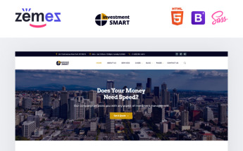 Website Vorlage namens "Investment Smart - Solid Investment Agency Multipage HTML" #68347