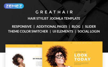 Greathair - Fancy Hair Stylist Joomla Template
