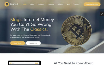 Responsive BitChain Pro - Mining & Crypto Currency Exchange Wordpress #68458