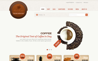 WooCommerce Theme namens "Chocolate - Cake Store" #68498