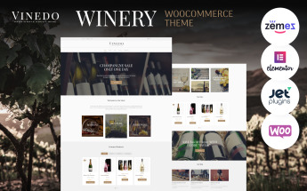 Responsywny motyw WooCommerce Vinedo - Vinery Elementor #68518