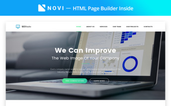 Responsywny szablon Landing Page SEO Studio - Consulting HTML with Novi Builder #68520