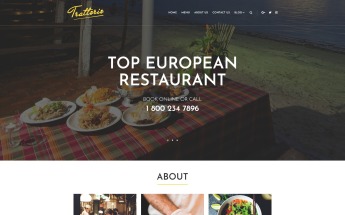 WordPress Theme namens "Trattorio - Restaurant Elementor" #68534