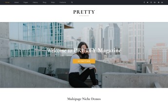 Plantilla Web "Pretty - Magazine Multipurpose HTML5" #68693