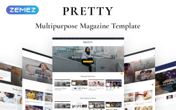 Plantilla Web "Pretty - Magazine Multipurpose HTML5" #68693