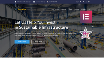 Responsive Impulso - Industrial Company Elementor Wordpress #68682