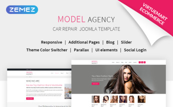 Model agency + VM Joomla Template