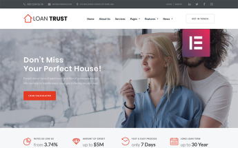 Responzivní WordPress motiv "Loan Trust - Mortgage Company Elementor" #68706
