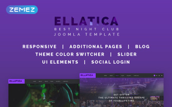 Reszponzív Ellatica - Nightclub Joomla sablon 68763