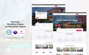 WordPress Theme namens "Homelist - Real Estate" #68756