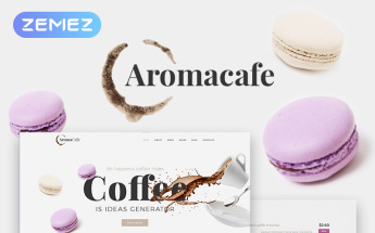 Reszponzív Aromacafe - Coffee Shop Elementor WordPress sablon 68842