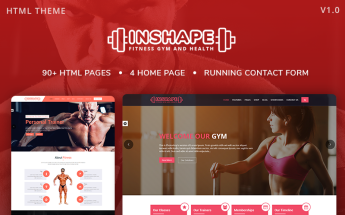 Reszponzív InShape: Gym, Body Building, Fitness Weboldal sablon 68889