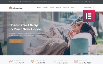 Tema De WordPress "Addendum - Mortgage Company Elementor" #68843