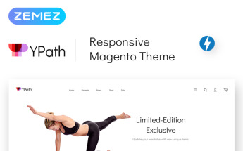 Magento Theme namens "YPath - AMP Yoga Store" #68956