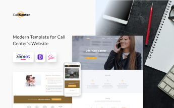 Responsive Call Center Multipage HTML5 Web Sitesi #69212