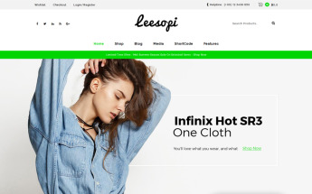Modello WooCommerce Responsive #69368 "Leesopi Multipurpose Store"