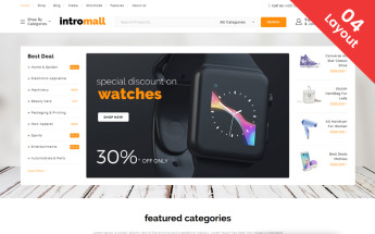WooCommerce Theme namens "Intromall - Mega Store" #69447