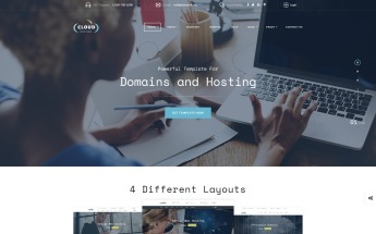Plantilla Web "Cloud - Domain and Hosting Multipage" #69524