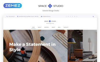 Reszponzív Space Studio - Interior Design Multipage HTML5 Weboldal sablon 69593