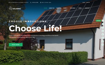 WordPress Theme namens "Solarro - Solar Energy Company Elementor" #69626