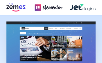 Responzivní WordPress motiv "Portallum - Modern Blog Page" #69717