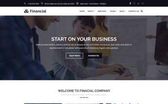 "Financial - Business & Finance Consulting" Responsive PSD Template №69866