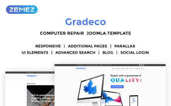 Plantilla Joomla "Gradeco - Computer Repair" #69812