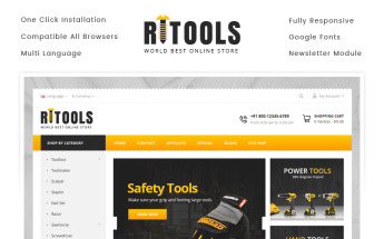 Template OpenCart Responsive #69910 "Online Tools Store"