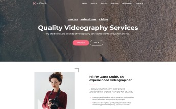 Responzivní Šablona mikrostránek "MomiStudio - Videography Services HTML5" #70053