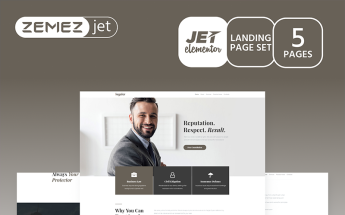 "Justicon - Lawyer Elementor Jet" modèle Elementor #70185