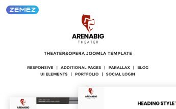 Joomla Vorlage namens "Arenabig Theater - Theater & Opera" #70284