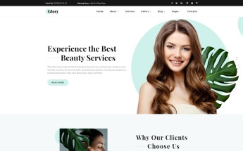 "Glory - Divine Beauty Salon Multipage" modèle web adaptatif #70383