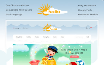 Responsywny szablon OpenCart Paradise Toys Store #70419