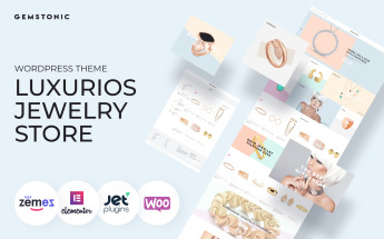 "Gemstonic - Jewelry Elementor" thème WooCommerce adaptatif #70584