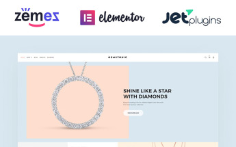 Tema WooCommerce Responsive #70584 "Gemstonic - Jewelry Elementor"