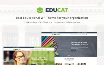 "Educat - Education" Responsive WordPress thema №70629