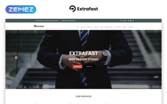 Landing Page Template namens "ExtraFast - Web Design Studio HTML5" #70657