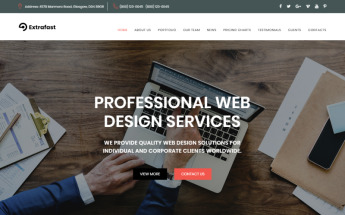 Plantilla Para Página De Aterrizaje "ExtraFast - Web Design Studio HTML5" #70657